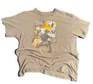 Vintage 2011 Randy Orton WWE Basics Graphic T-Shirt Olive Green Size Adult L